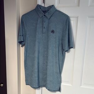 Men's Adidas Erin Hills light green golf Polo Shirt